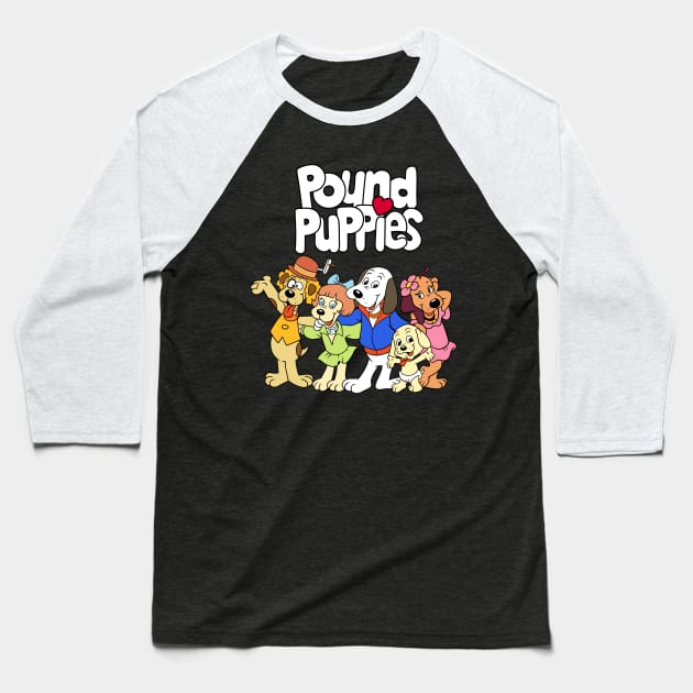 Pound Puppies Baseball T-Shirt by OniSide